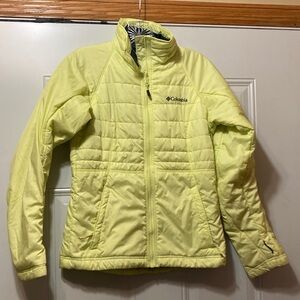 Columbia Neon Yellow Quilted  Jacket XS
